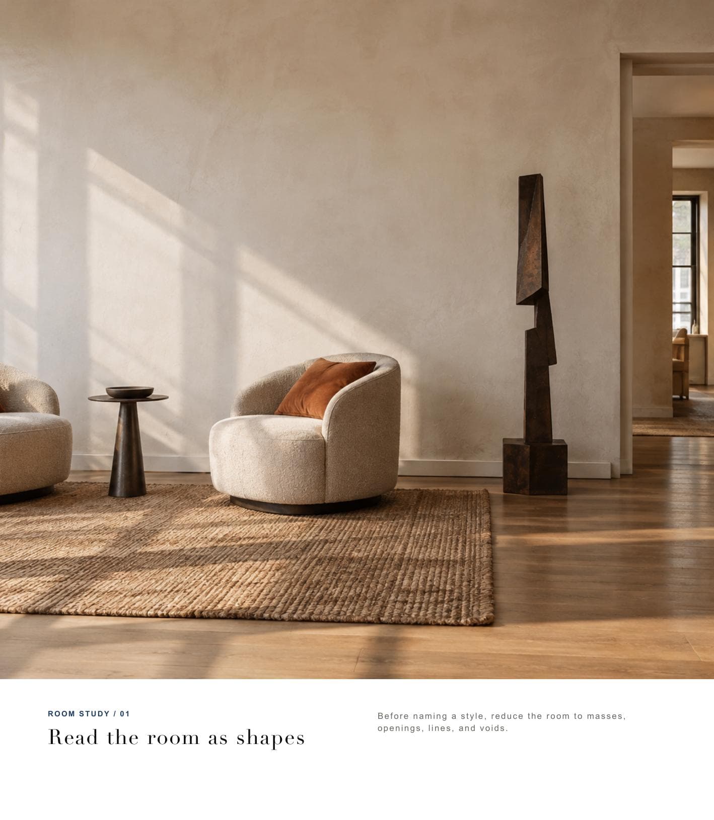 Graphic Quiet room study.