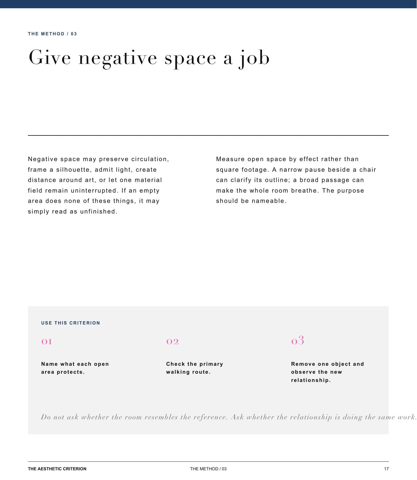 Negative-space method.