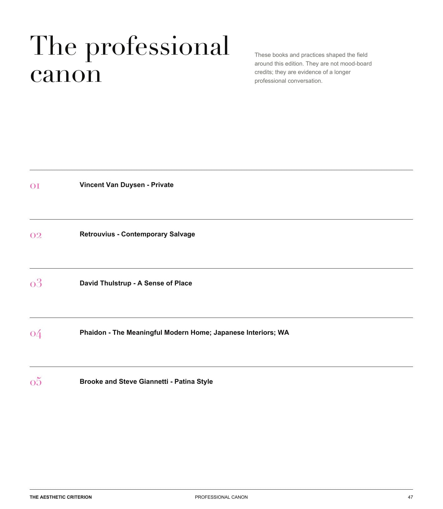 Professional canon page.