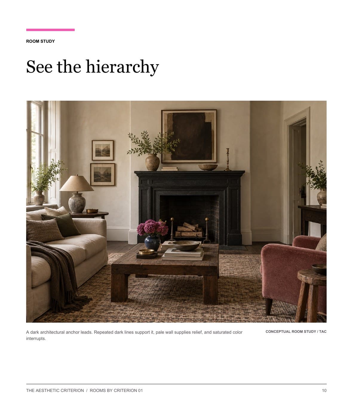 Room study page titled See the hierarchy.