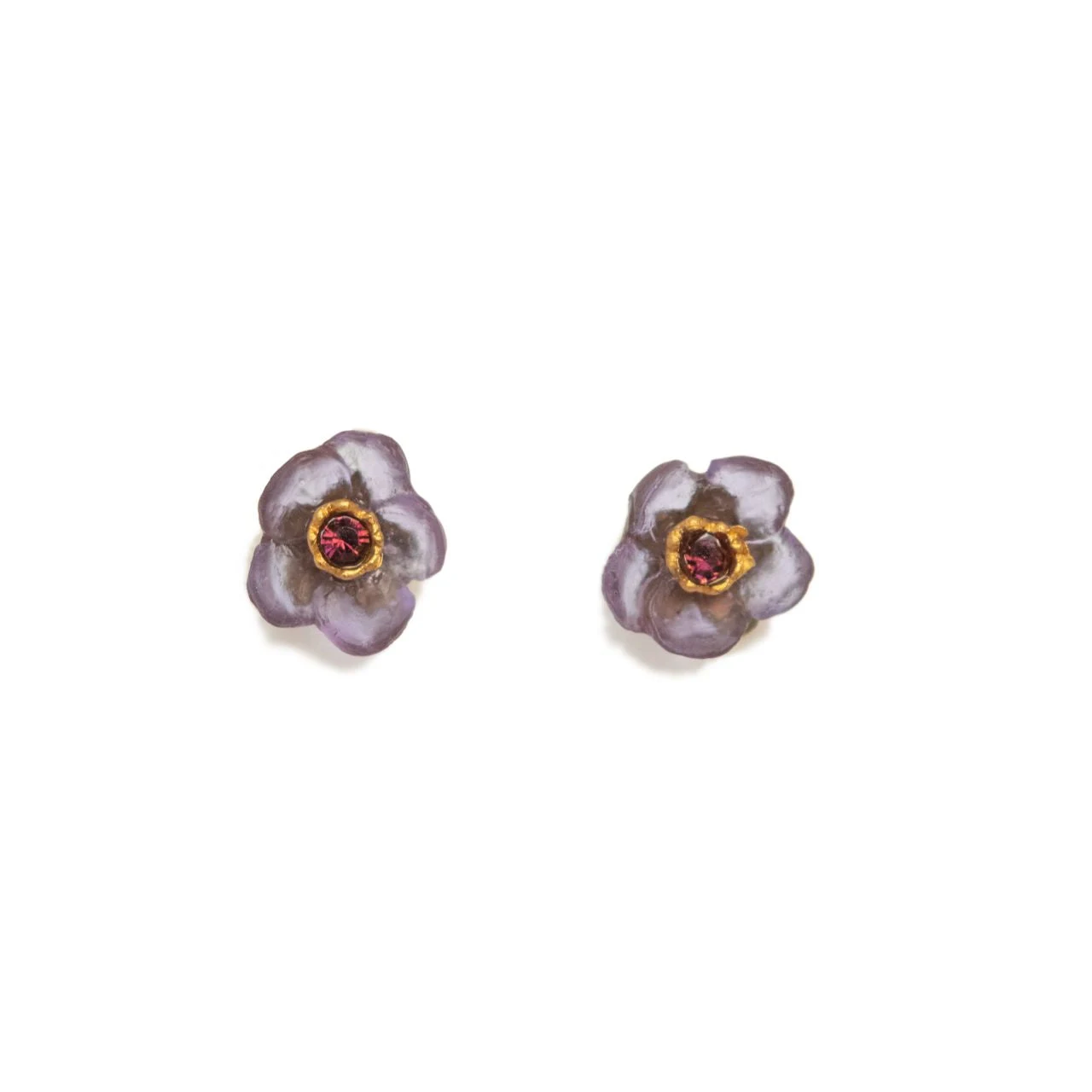 French Bouquet Post Earrings - Purple by FOUR SEASONS DESIGN GROUP INC..