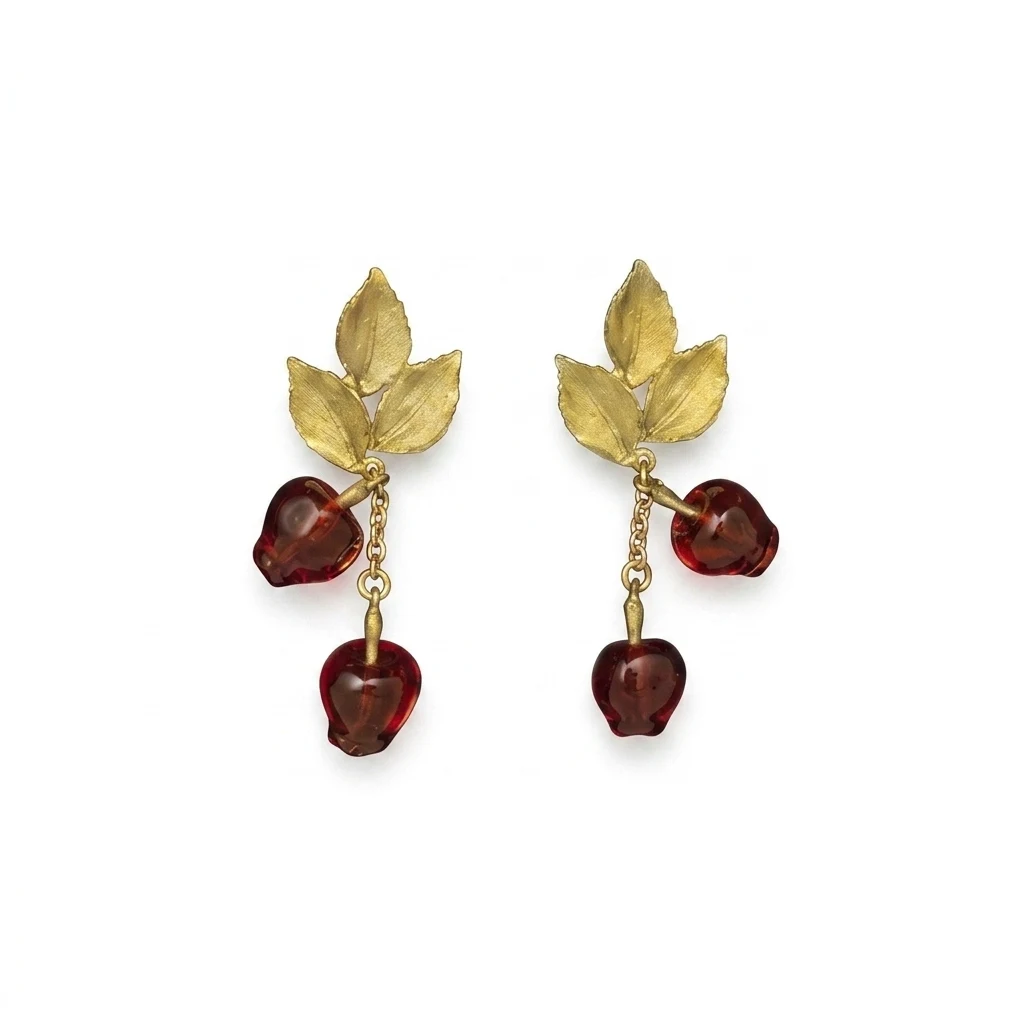 Delicious Apple Drop Earrings by FOUR SEASONS DESIGN GROUP INC..