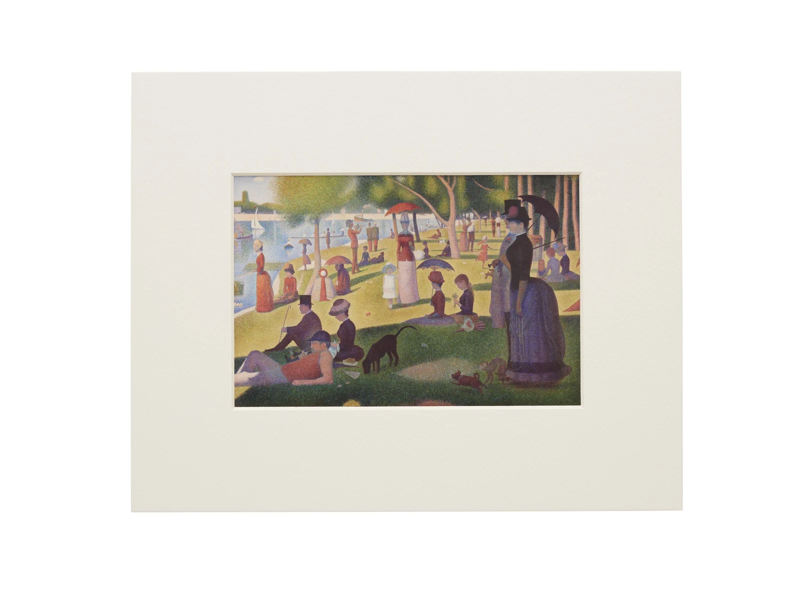 Georges Seurat A Sunday on La Grande Jatte – 1884 Matted Note Card by DIAMOND DIE AND BEVEL CUTTING.