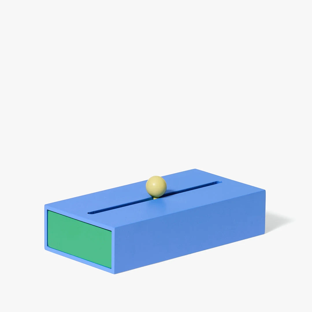 Large Cache Box in Blue-Green by Kenyon Yeh.