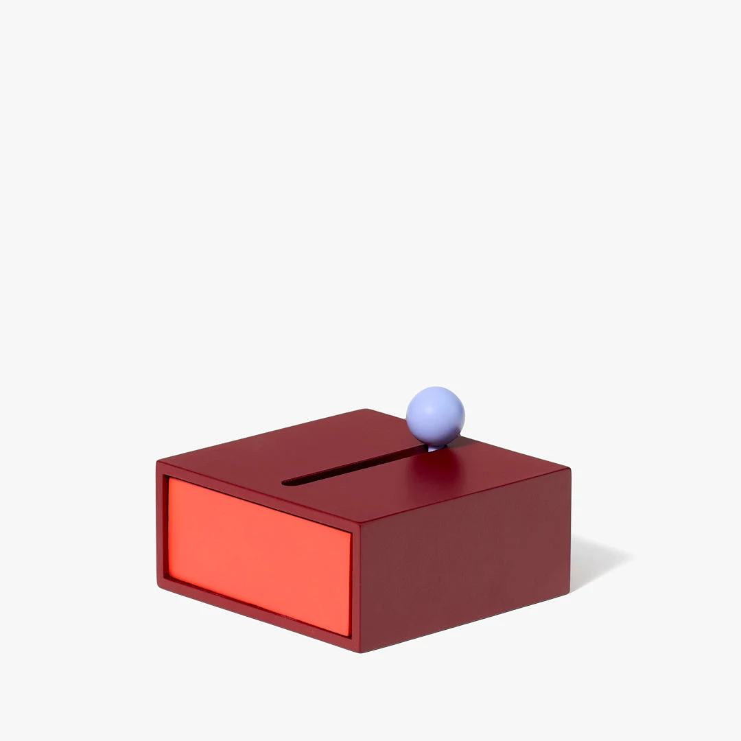 Small Cache Box in Red-Orange by Kenyon Yeh.