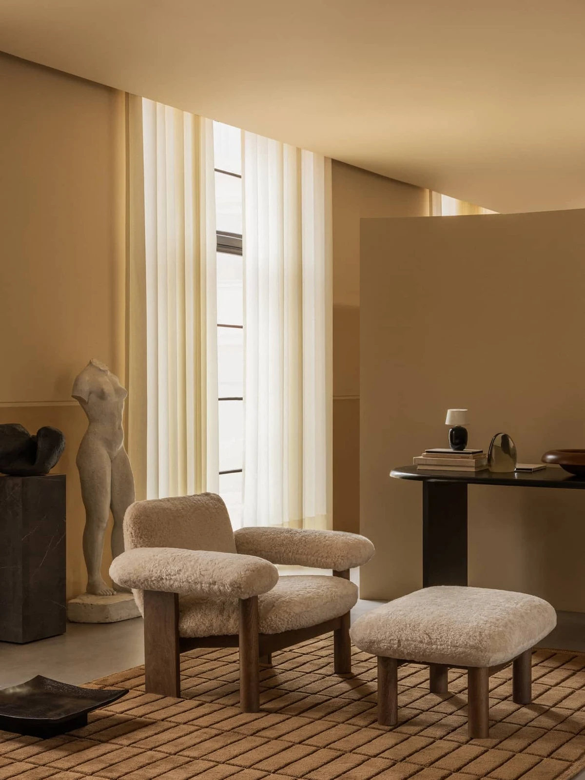Brasilia Lounge Chair, Low Back, Sheepskin by Anderssen & Voll.