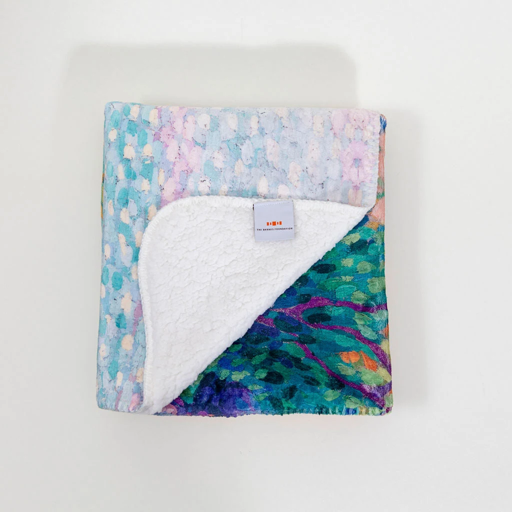 Fine art blanket: pointillist brushstrokes by Maritime Tribes.