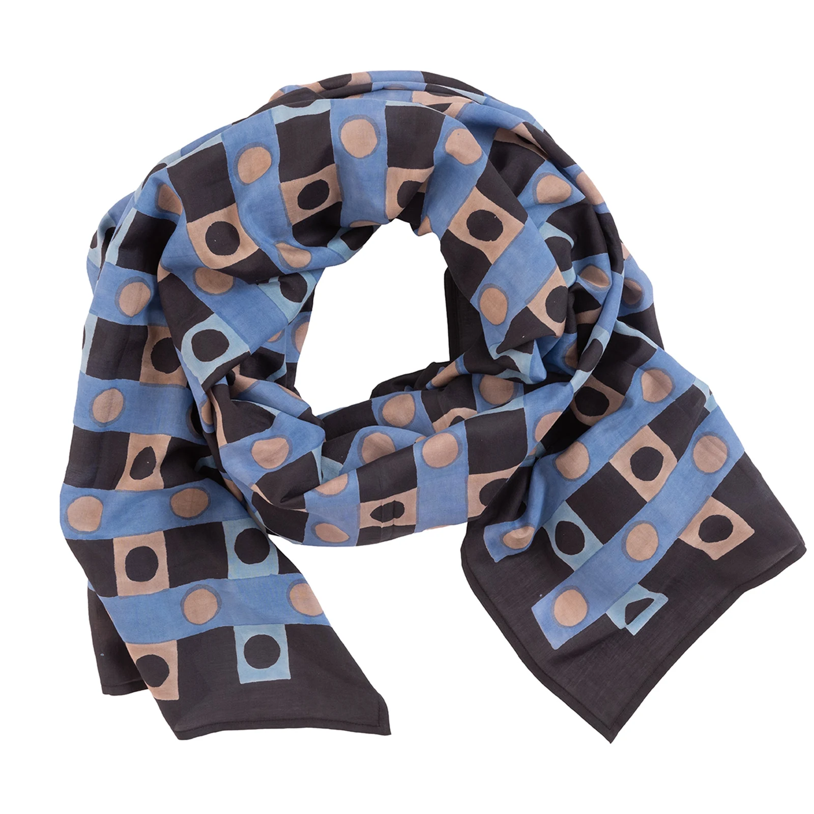 Domino Long Scarf | Black by Block Shop.