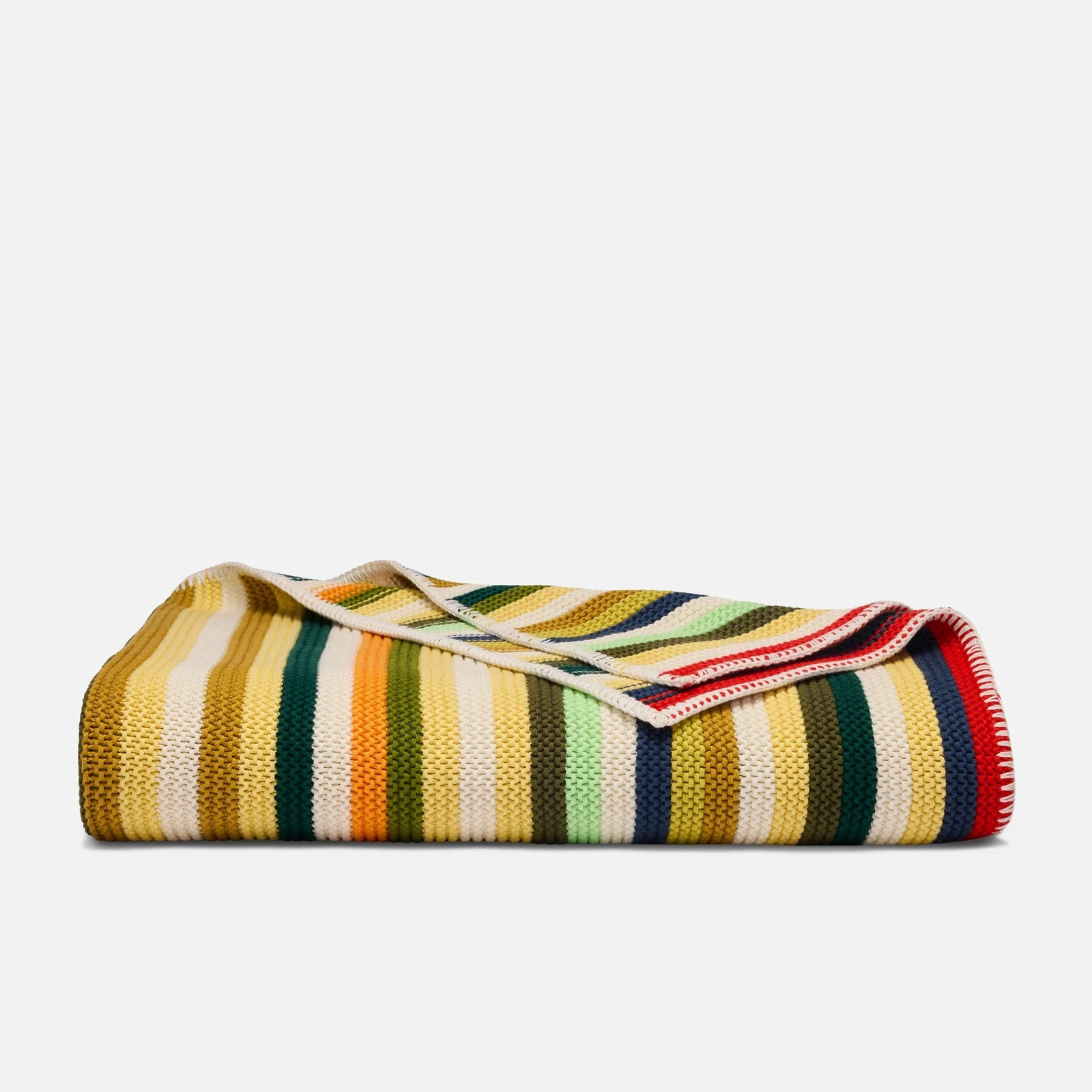 Multi Stripe Knit Throw by Brooklinen.