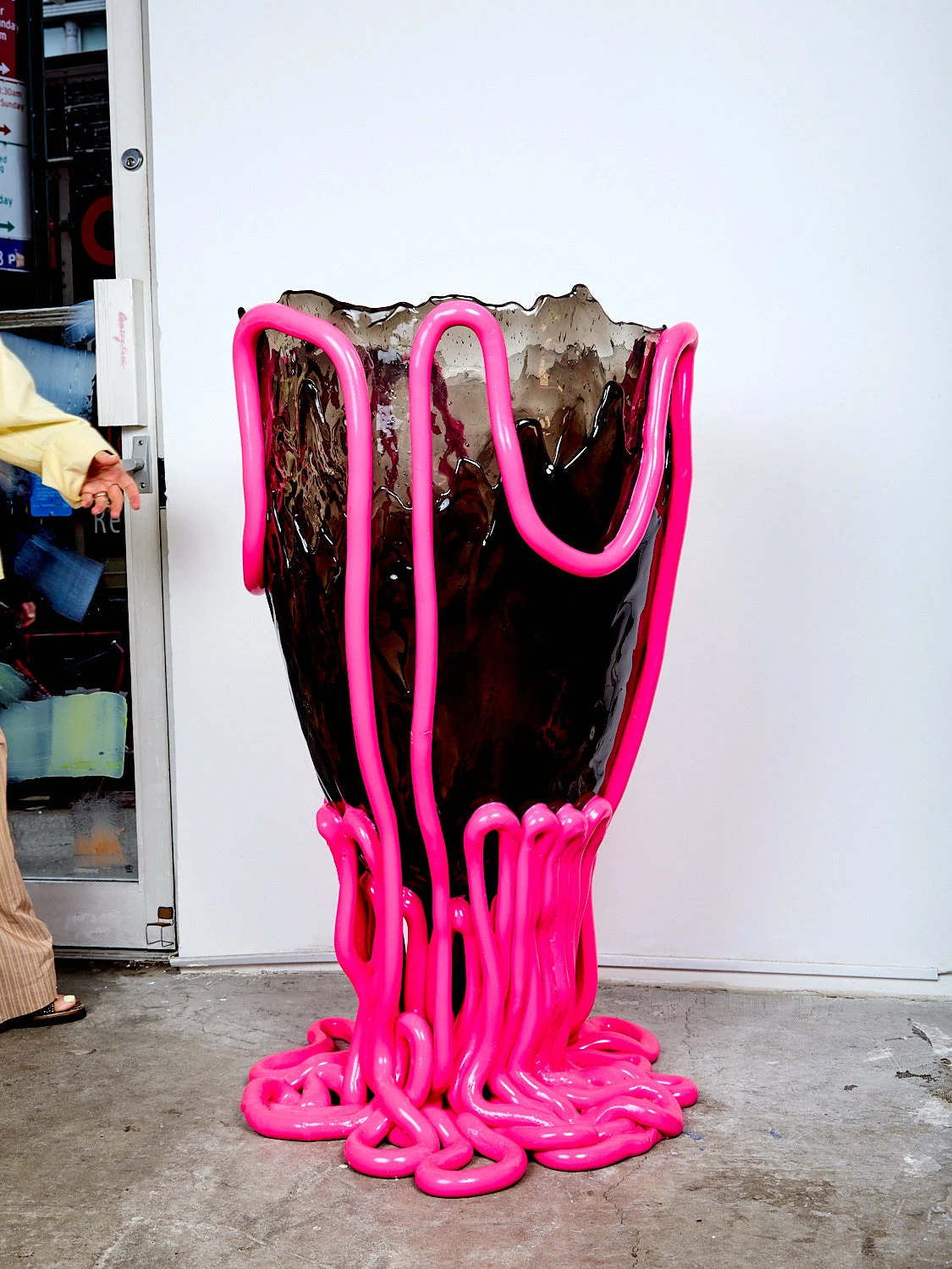 3XL Indian Summer Vessel in Hot Pink by Fish Design by Gaetano Pesce.