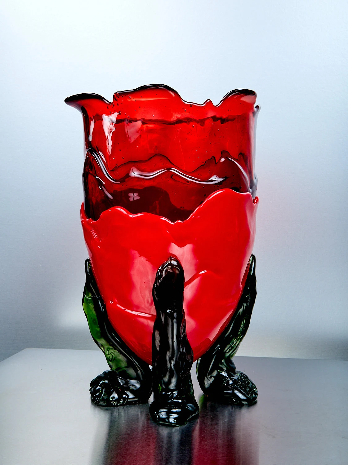 Large Clear Vessel by Fish Design by Gaetano Pesce.