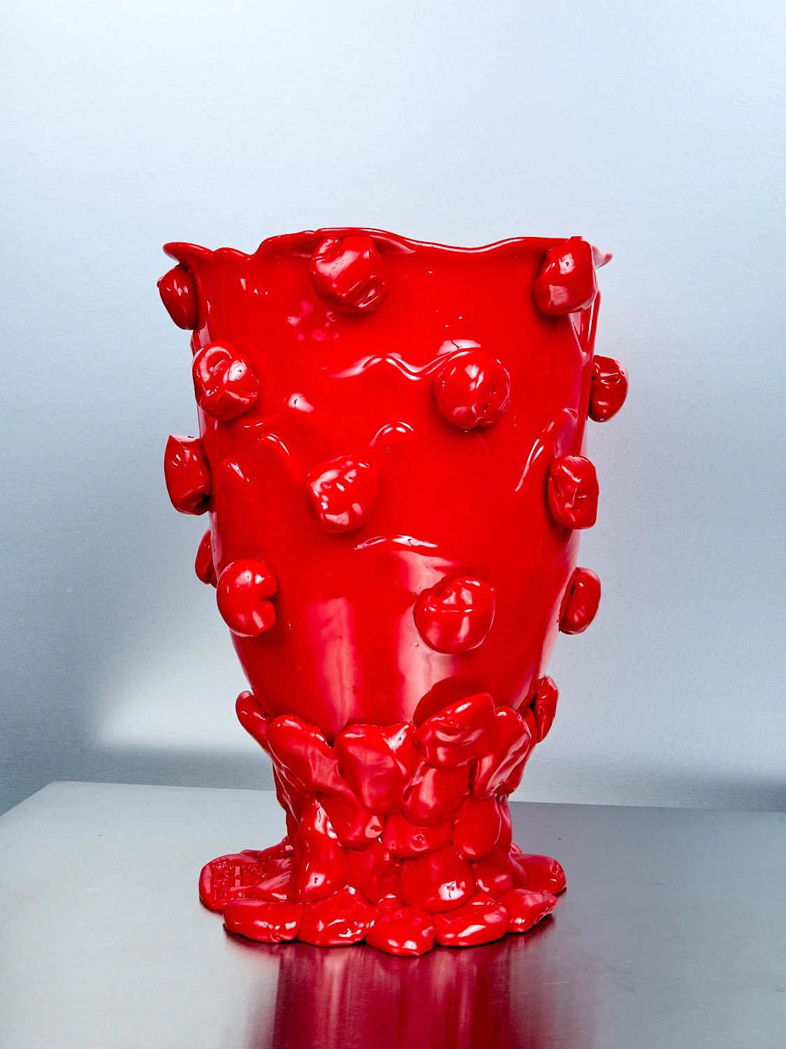 Large Nugget Vessel Red by Fish Design by Gaetano Pesce.