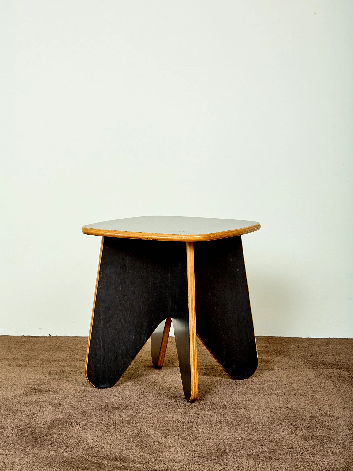 Vintage Ebonized Stool or Side Table by Coming Soon Vintage.