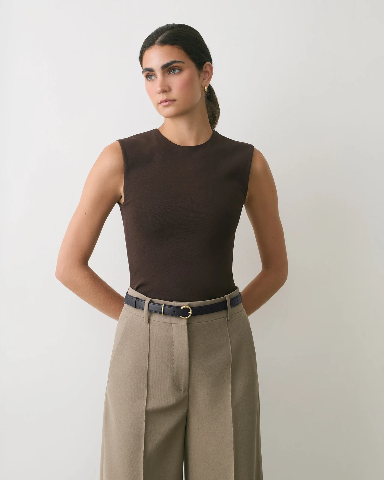 Crescent Buckle Belt by Cuyana.