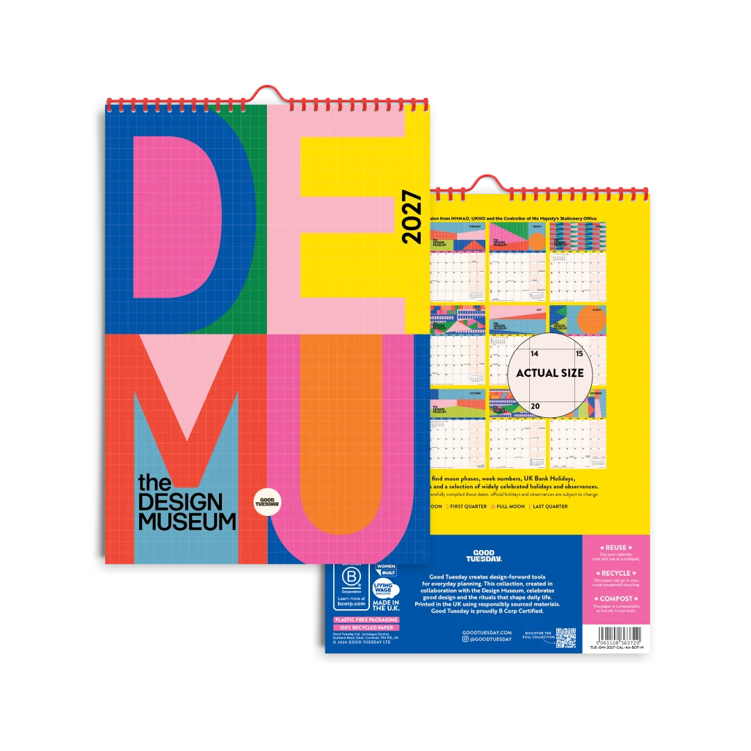 the Design Museum x Good Tuesday Bold Type A4 2027 Calendar by Good Tuesday.