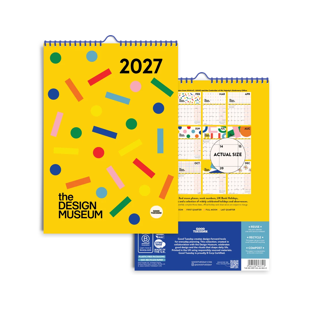 the Design Museum x Good Tuesday Dots & Grids A4 2027 Calendar by Good Tuesday.