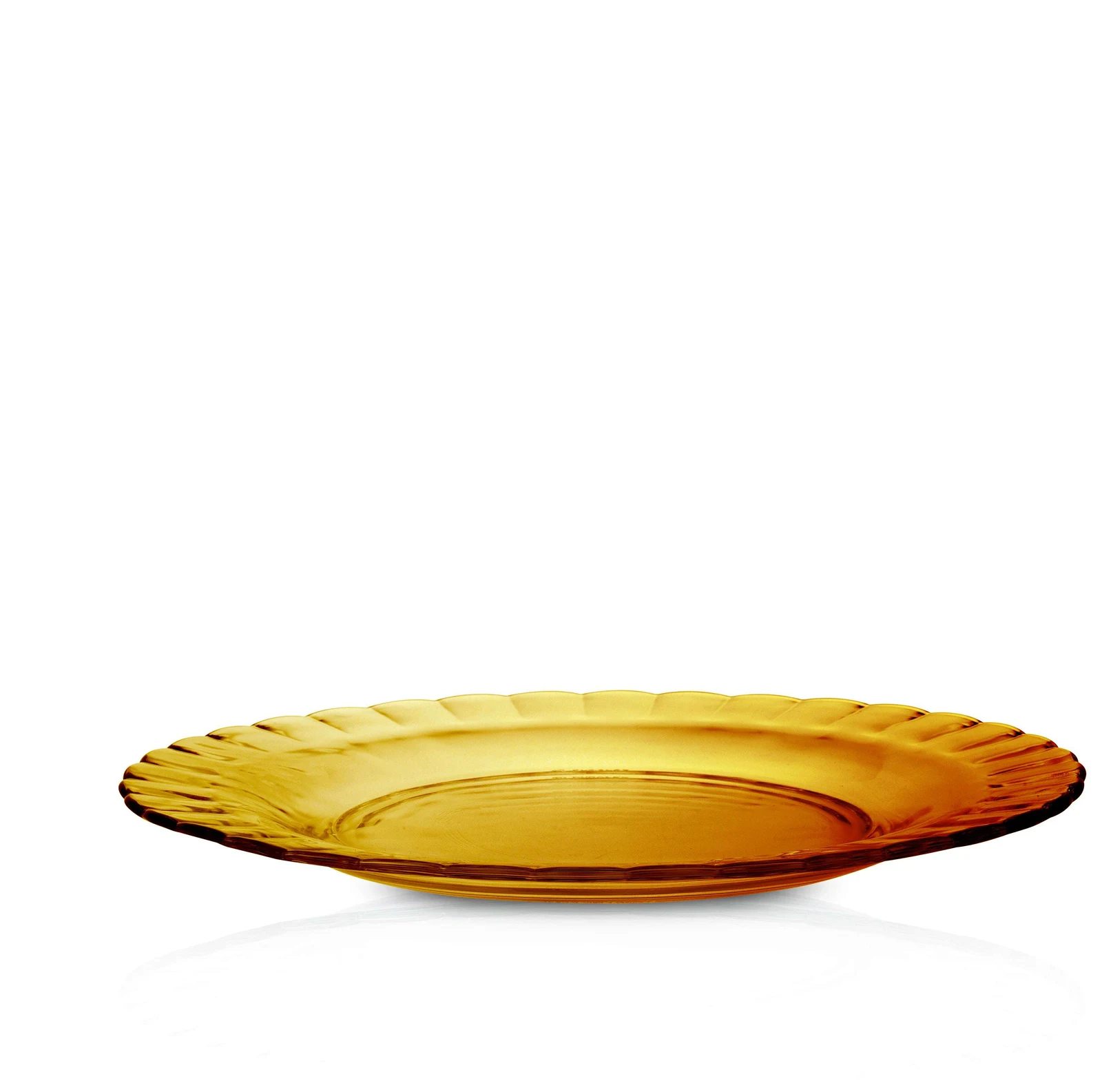 Le Picardie® Amber Glass Dinner Plate 10.25" - Set of 6 by Duralex USA.