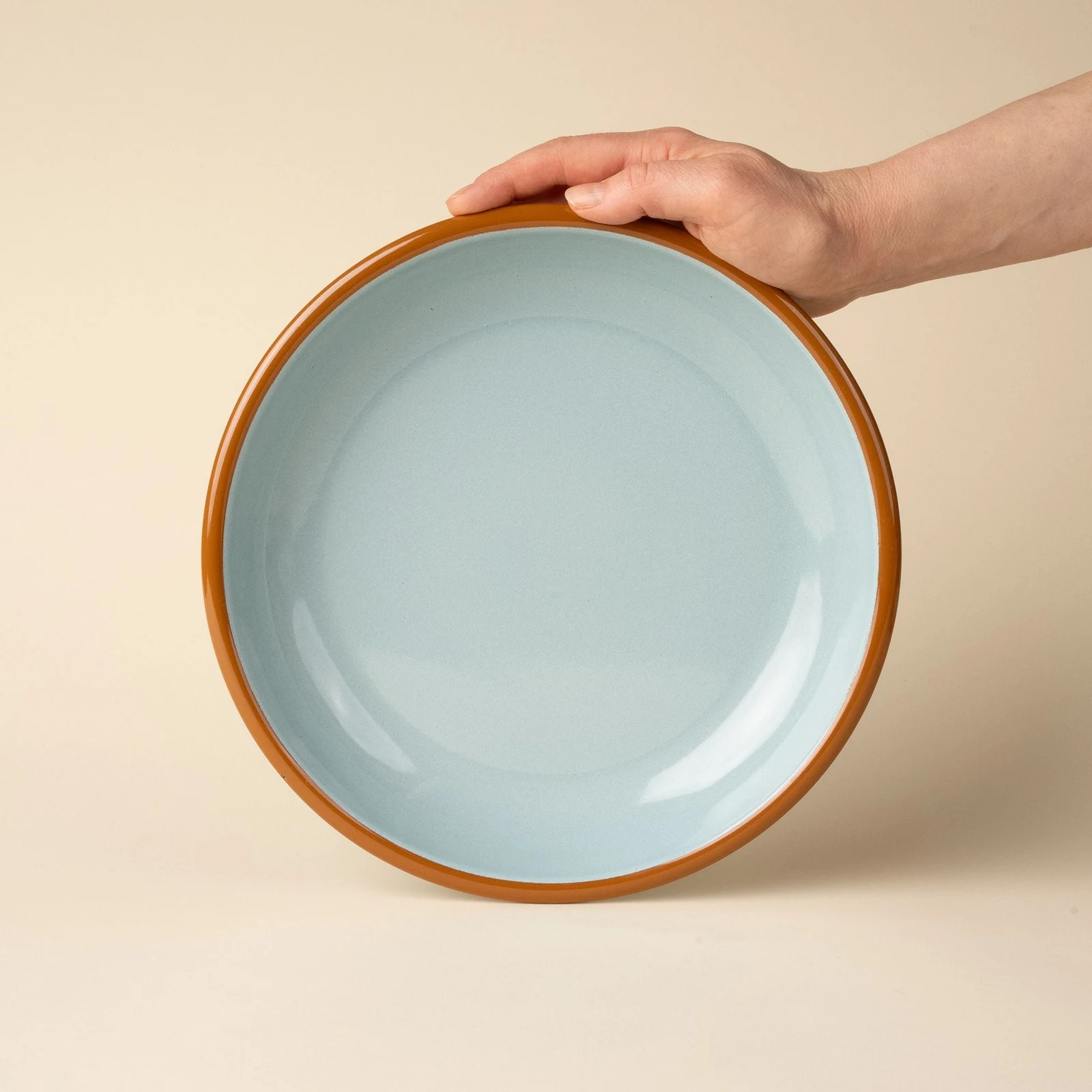 Solid Enamel Dinner Plate by BORNN.