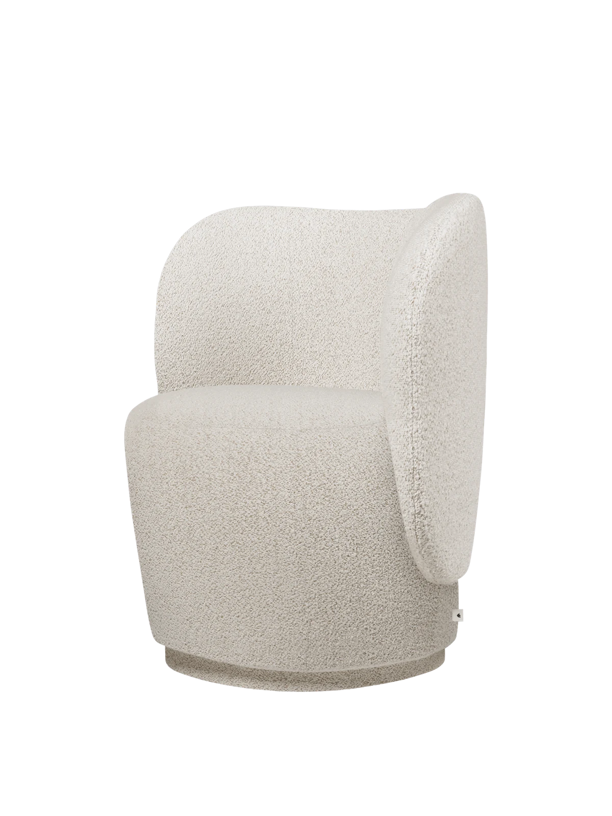 Rico Club Chair - Swivel - Bouclé - Off-White - US by Ferm Living - US.