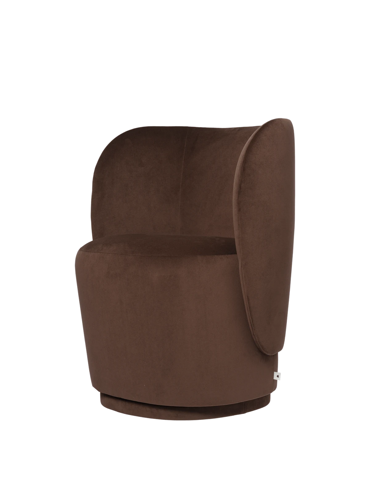 Rico Club Chair - Swivel - Rich Velvet - Coffee - US by Ferm Living - US.