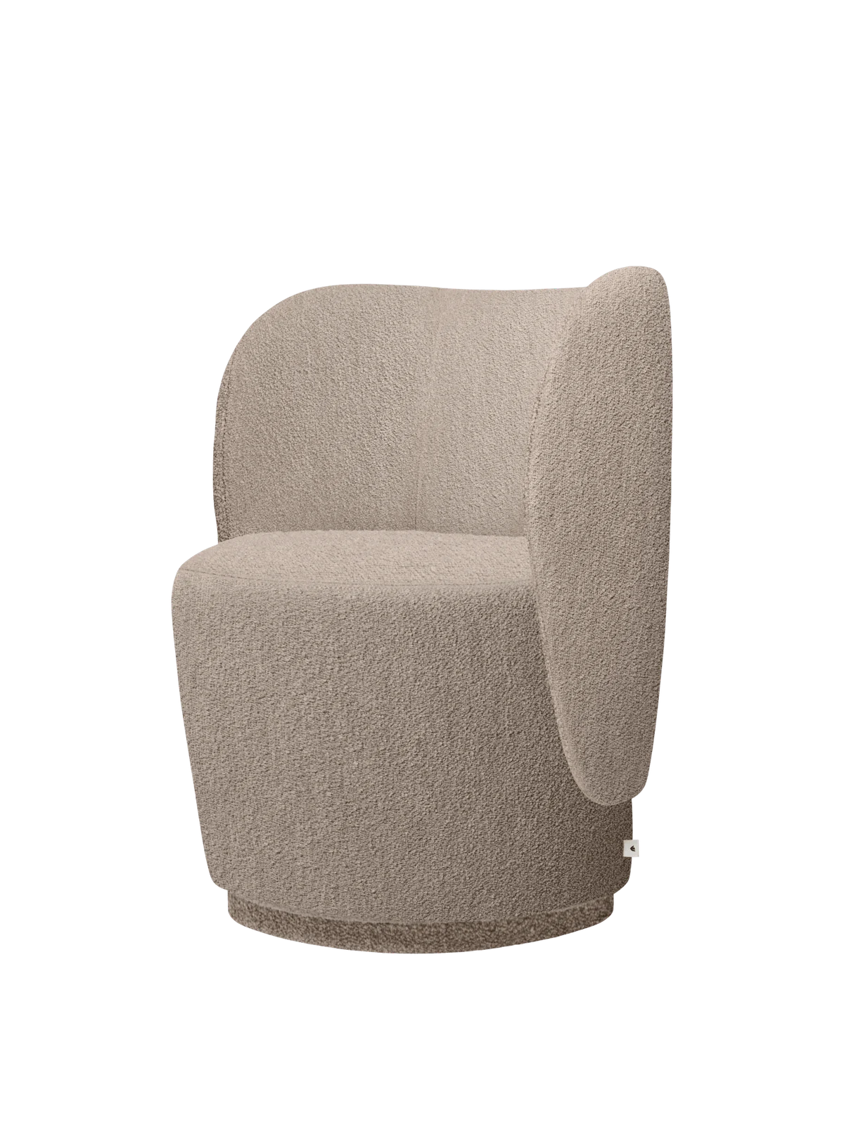 Rico Club Chair - Swivel - Soft Bouclé - Natural - US by Ferm Living - US.