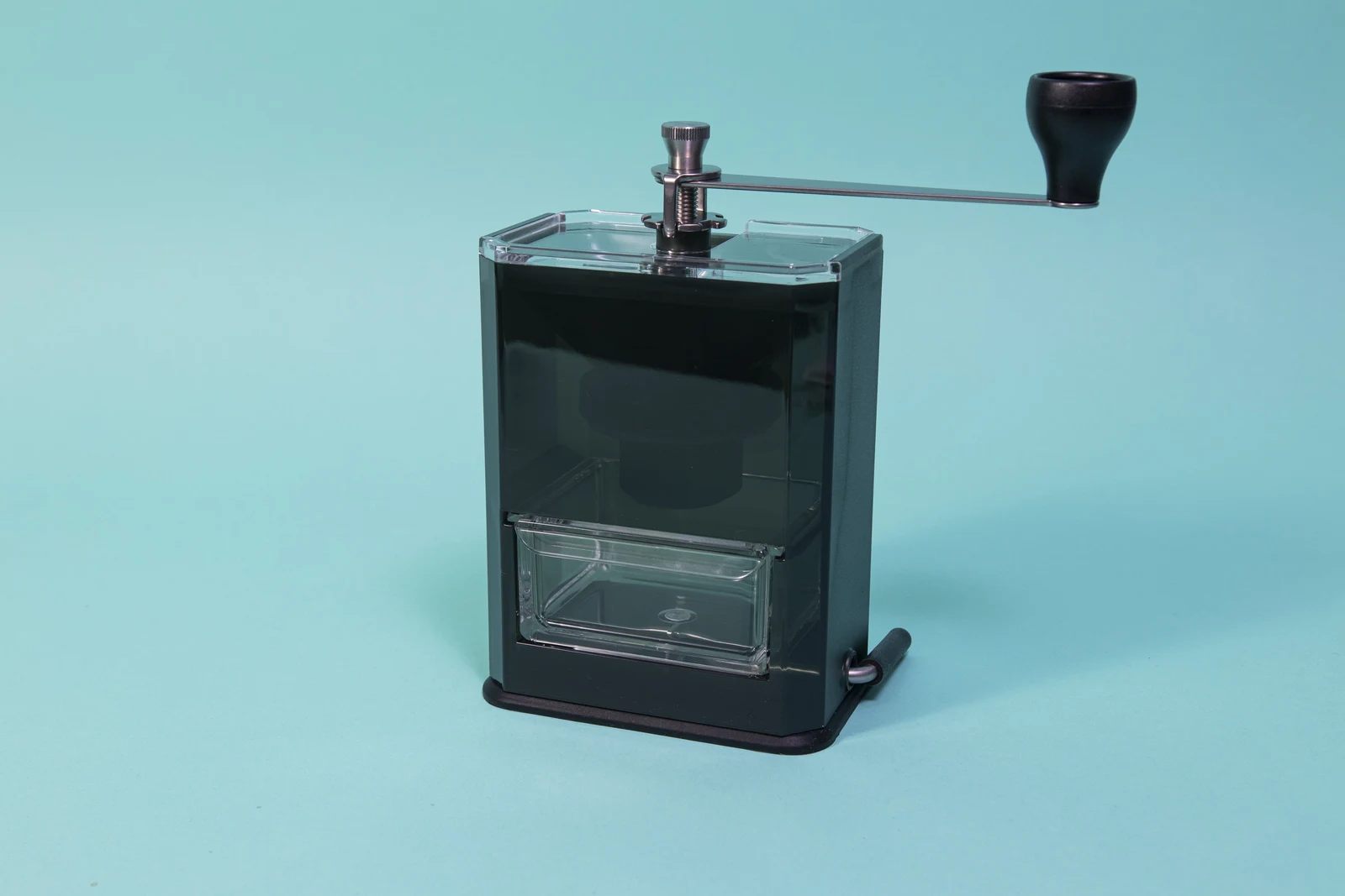 "Acrylic Box" Ceramic Coffee Mill by Hario USA.