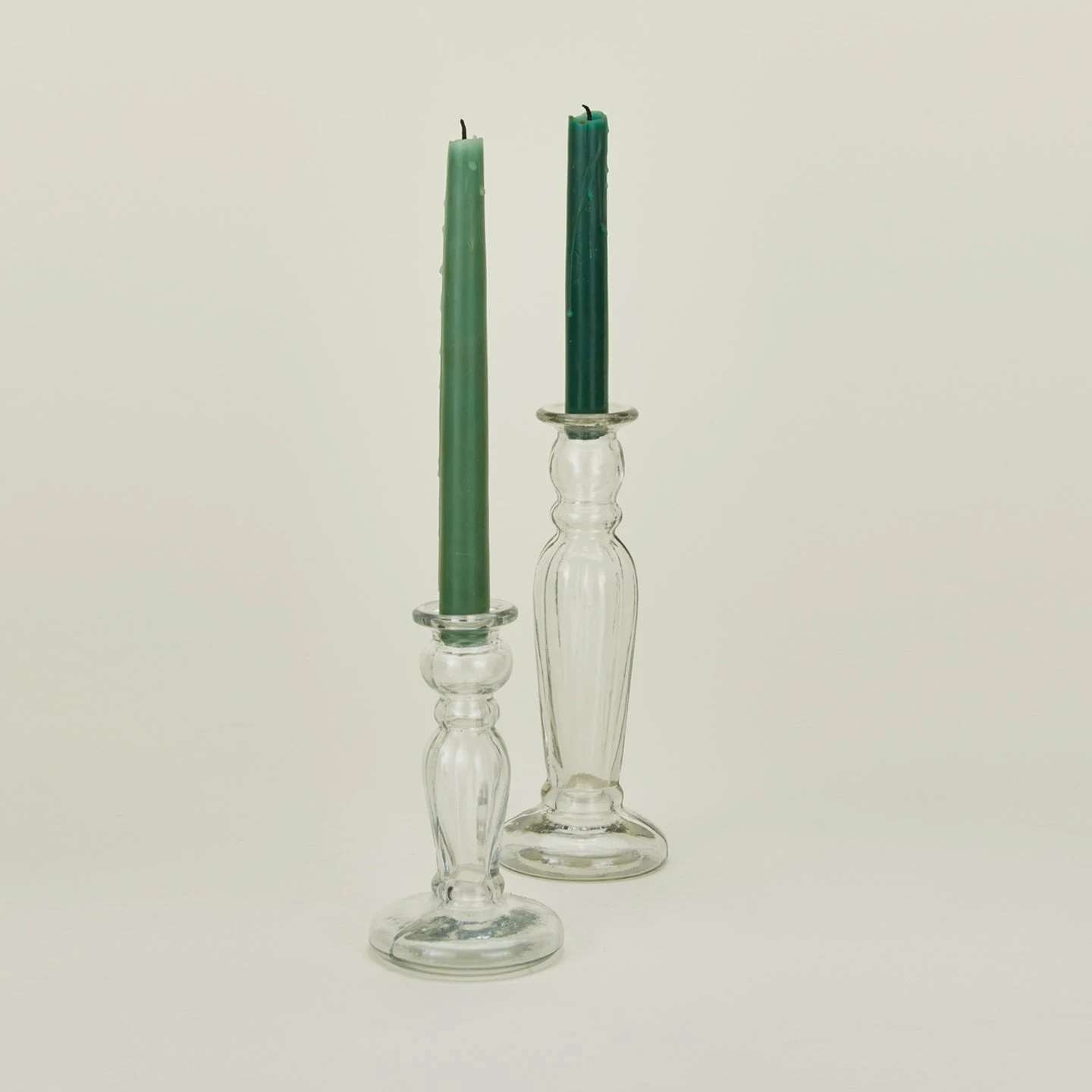 Blown Glass Candlestick by Indaba Trading.