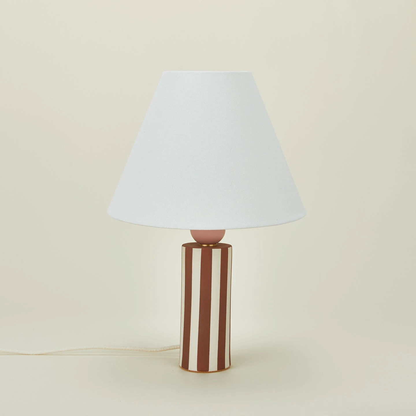 Pillar Table Lamp - Brick Stripe by Pigeontoe Ceramics.
