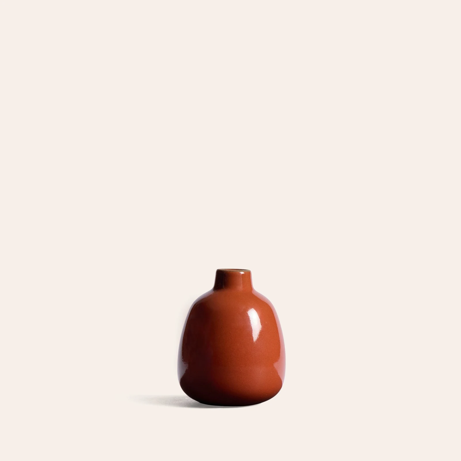 Bud Vase in Burnt Red by Heath Ceramics.