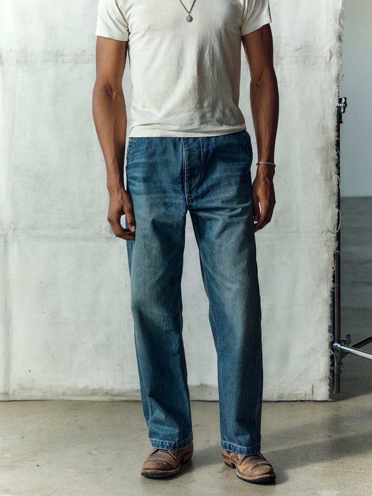 carpenter pant in washed denim by i+w men's denim.