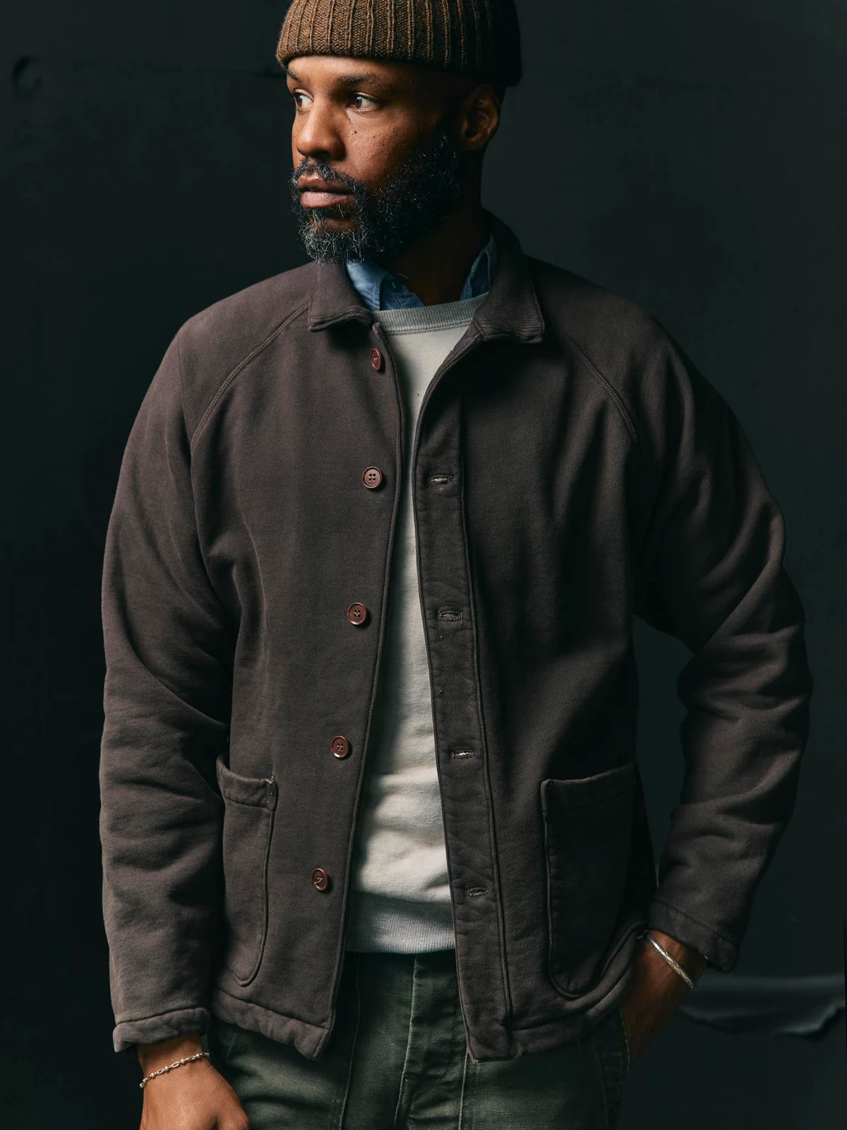 fairview knit raglan jacket by i+w knits.