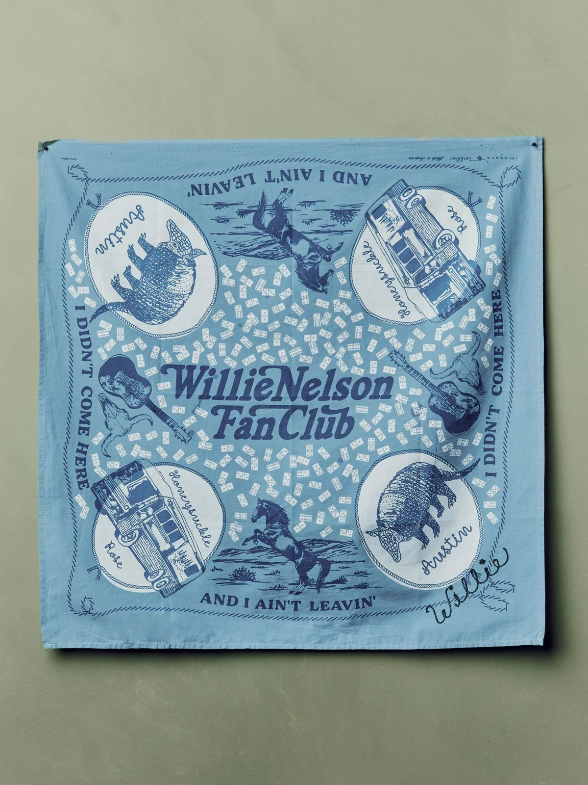 i+w x willie nelson "fan club" bandana by i+w accessories.