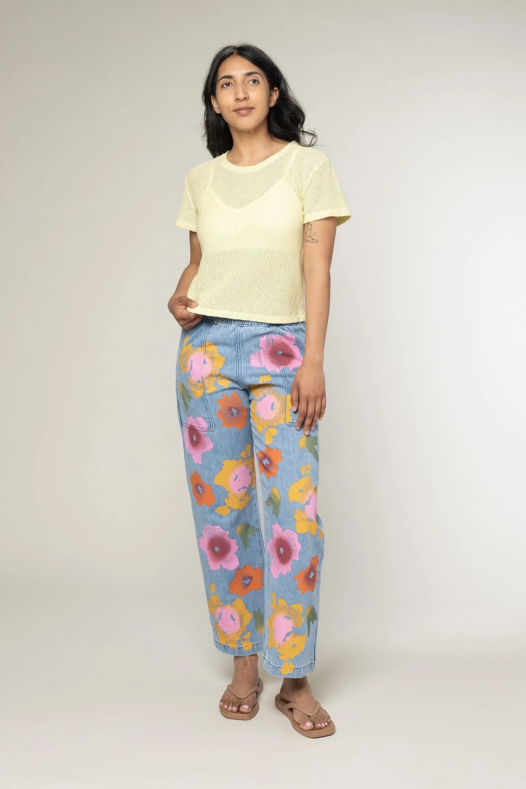 Floral Denim Ocean Pant by Jungmaven Women.