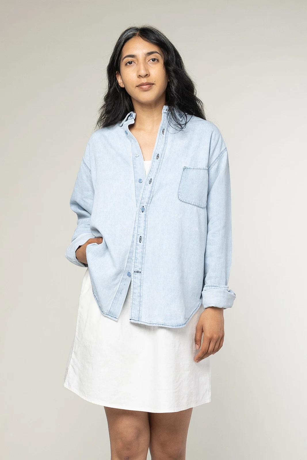 90's Denim Catalina Button Down Shirt by Jungmaven Women.