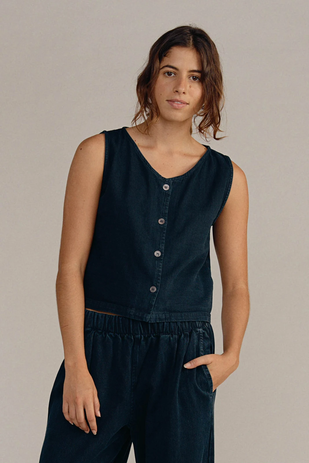 Denim Skyline Vest by Jungmaven Women.