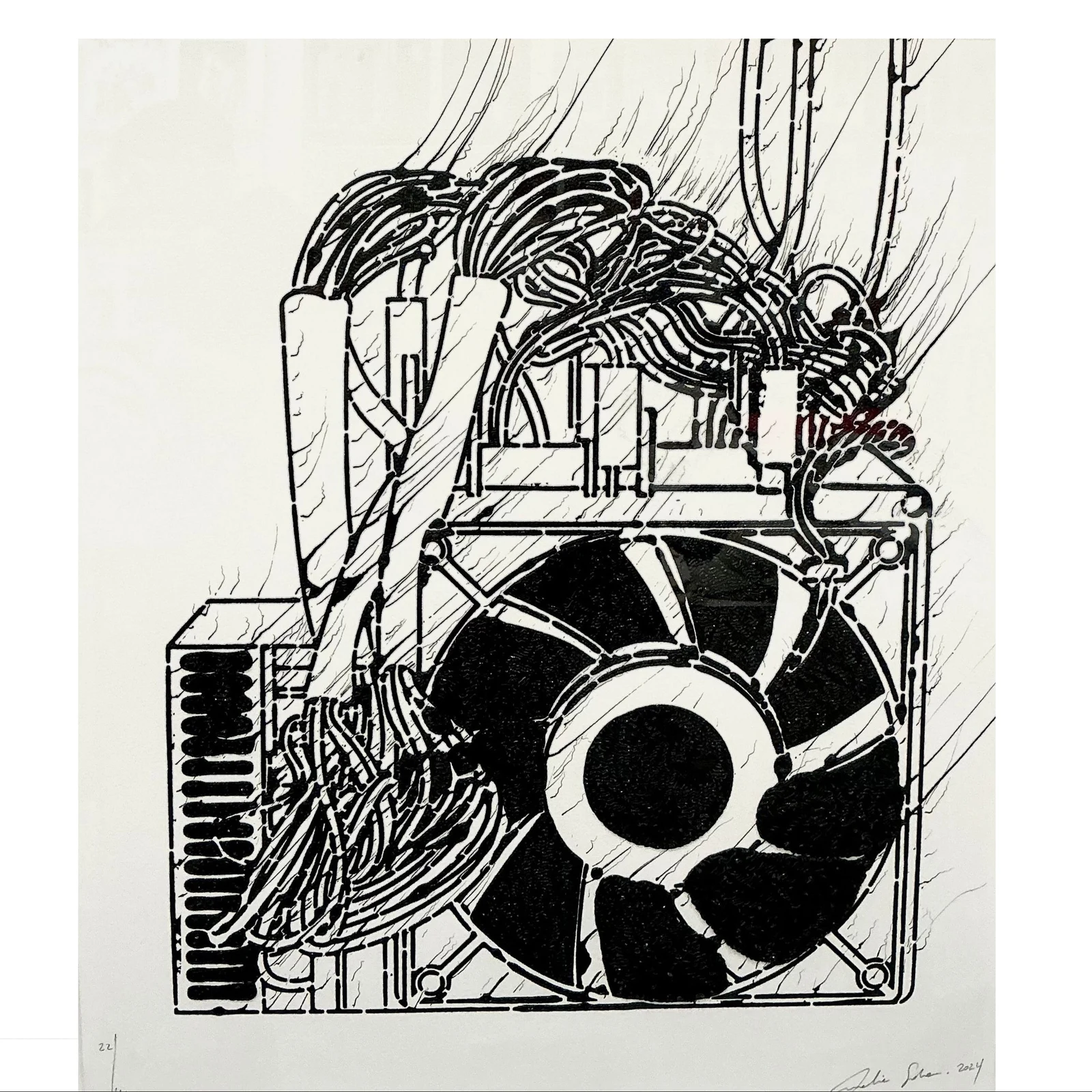 Analia Saban: Computer Fan, 2024 Unframed Print by LACMA Store.