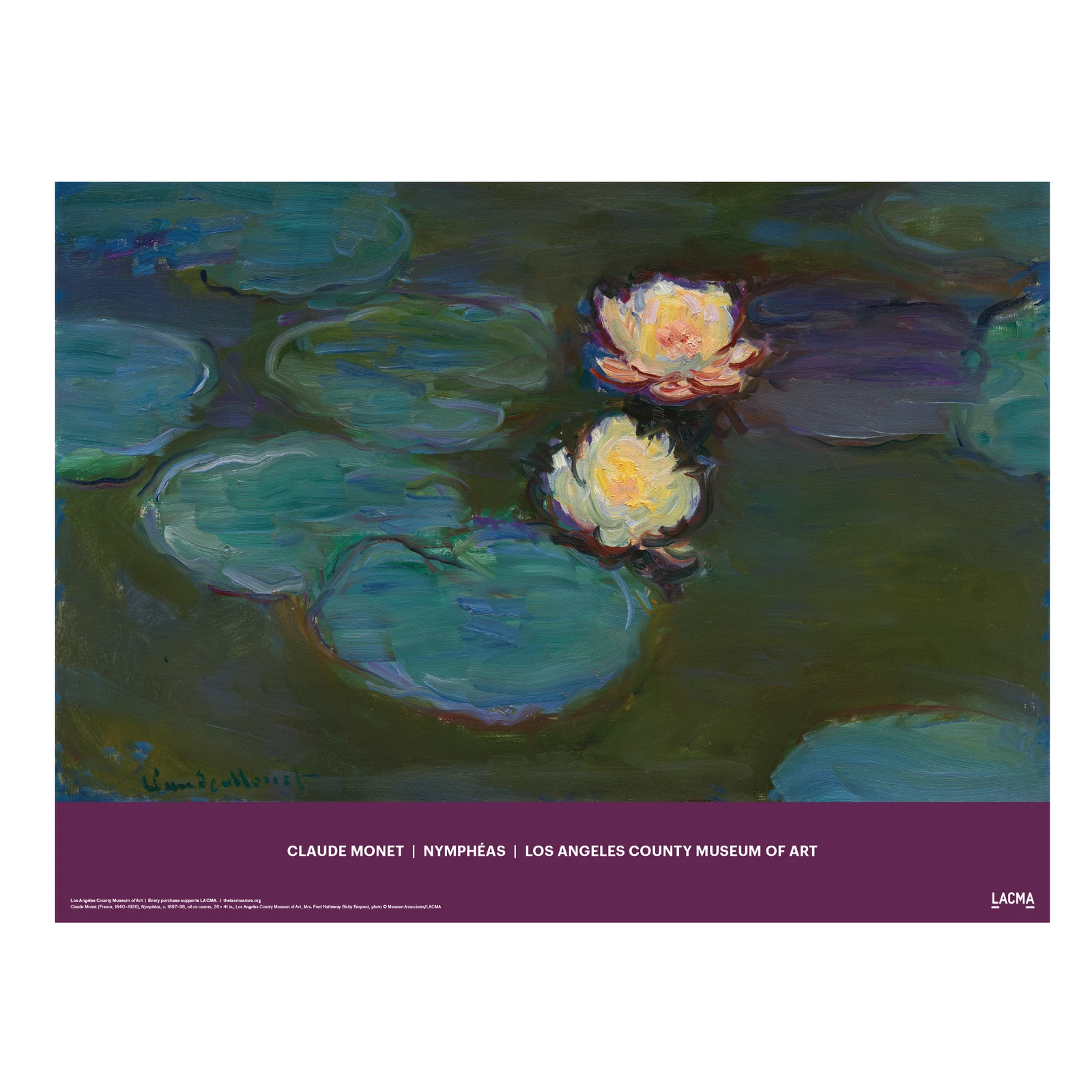 Claude Monet: Nympheas LACMA Poster by LACMA Store.