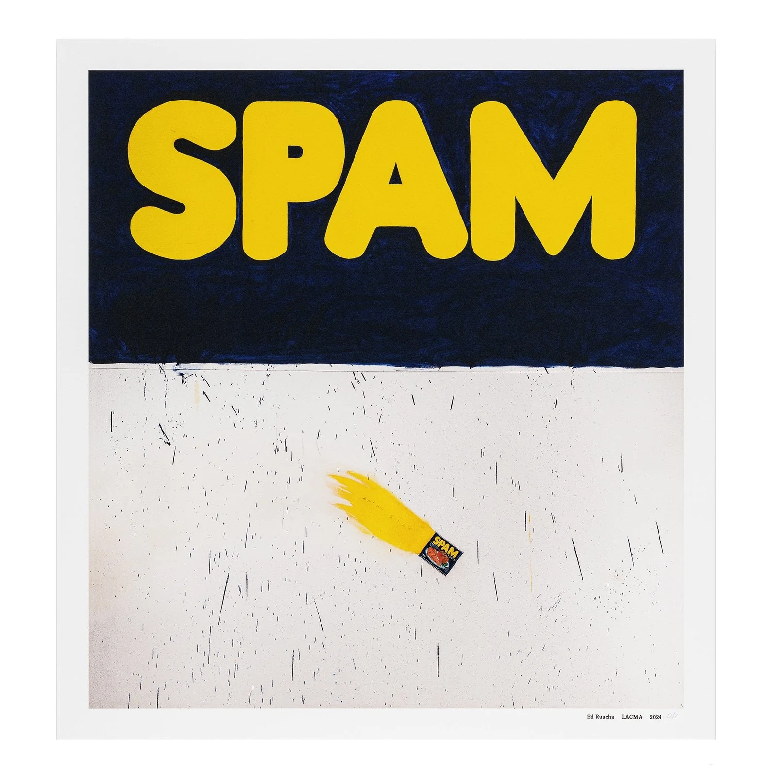 Ed Ruscha: Actual Size Unframed Artist Proof Print by LACMA Store.