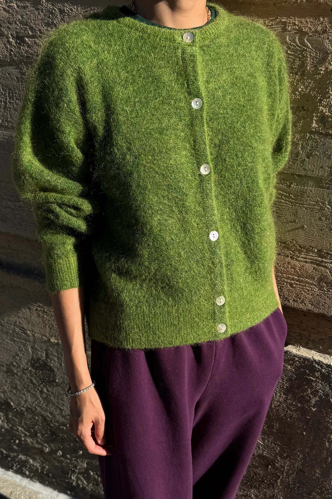 Ayla Mohair Cardigan - Artichoke by INLOOK.
