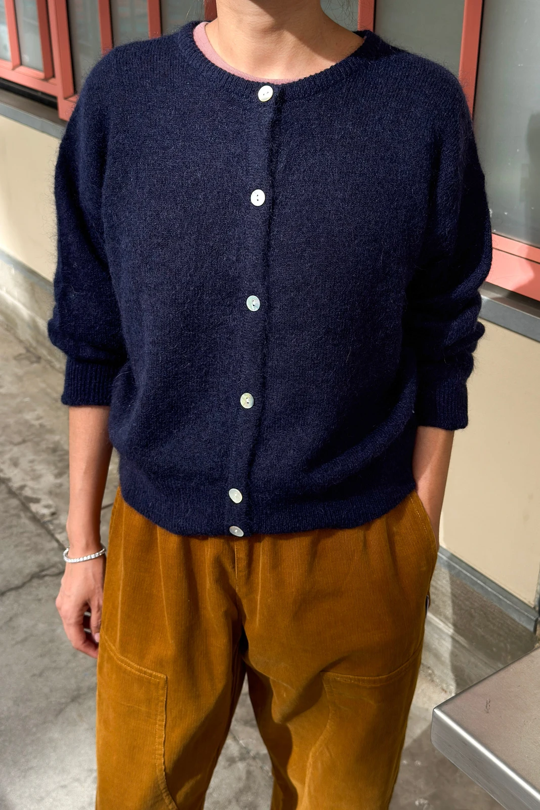 Ayla Mohair Cardigan - Navy by INLOOK.