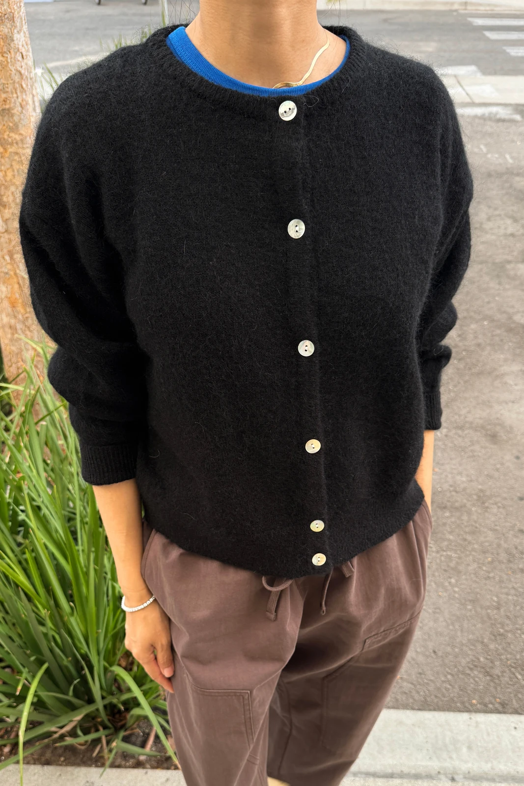 Ayla Mohair Cardigan - Onyx by INLOOK.