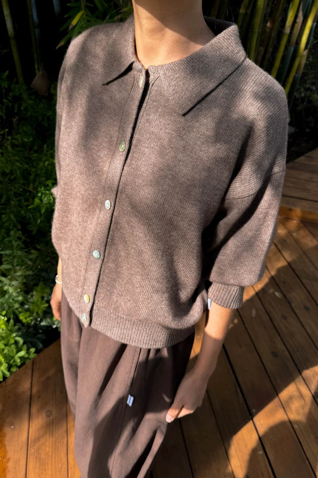 Lou Cashmere Cardigan - Frappe by INLOOK.