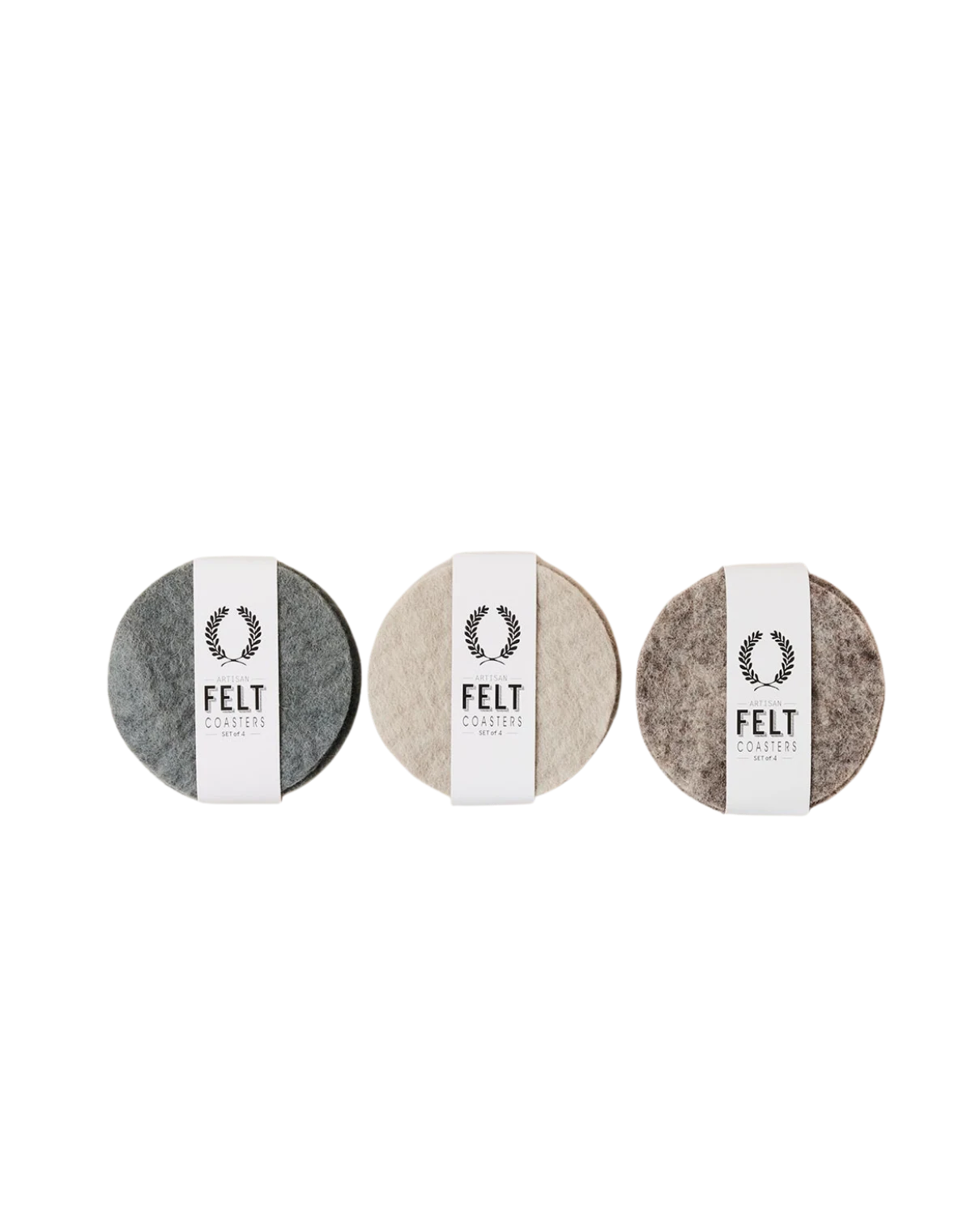 Artisan Felt Coasters - Set of 4 by Farmhouse Pottery.