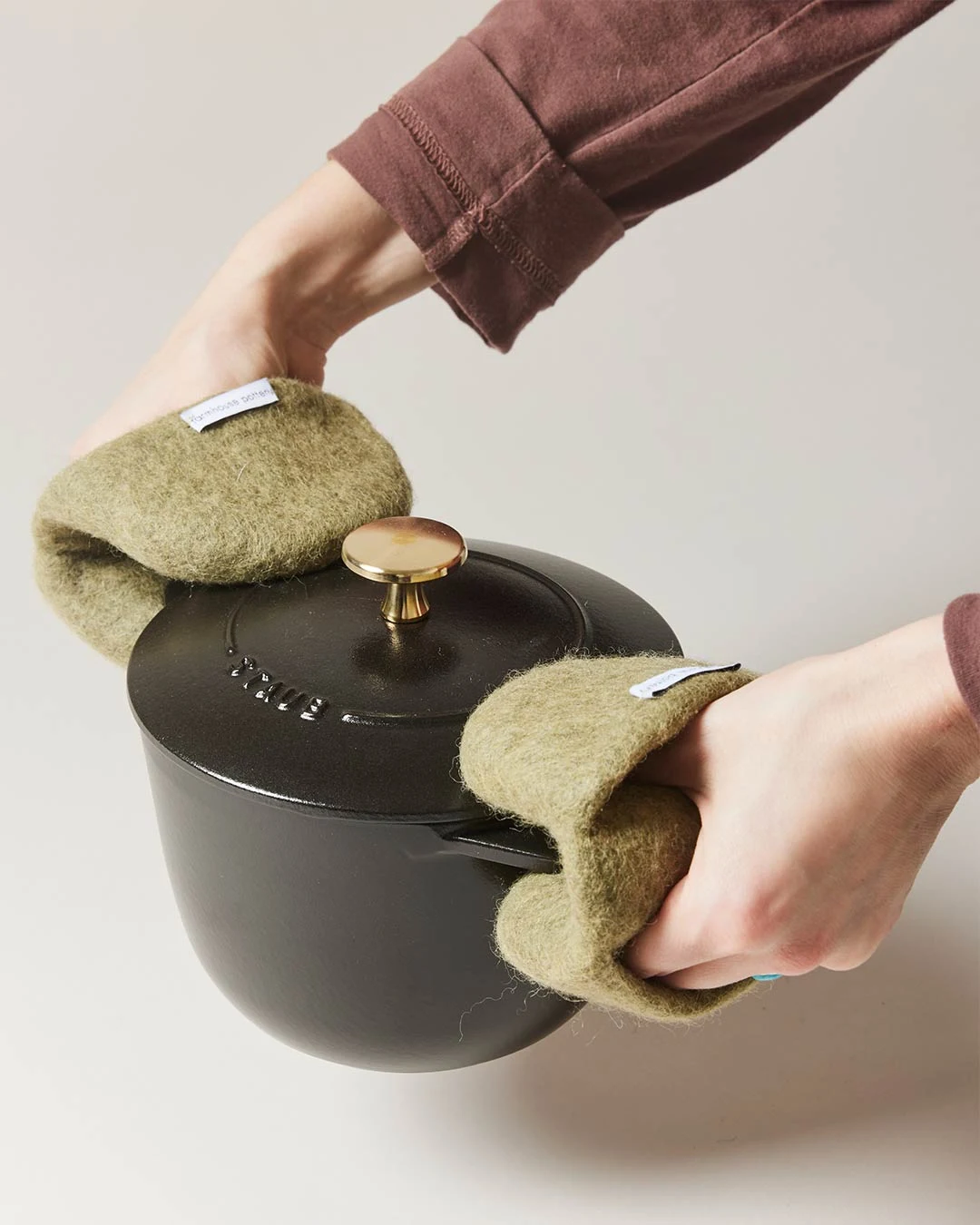 Artisan Felt Potholders by Farmhouse Pottery.