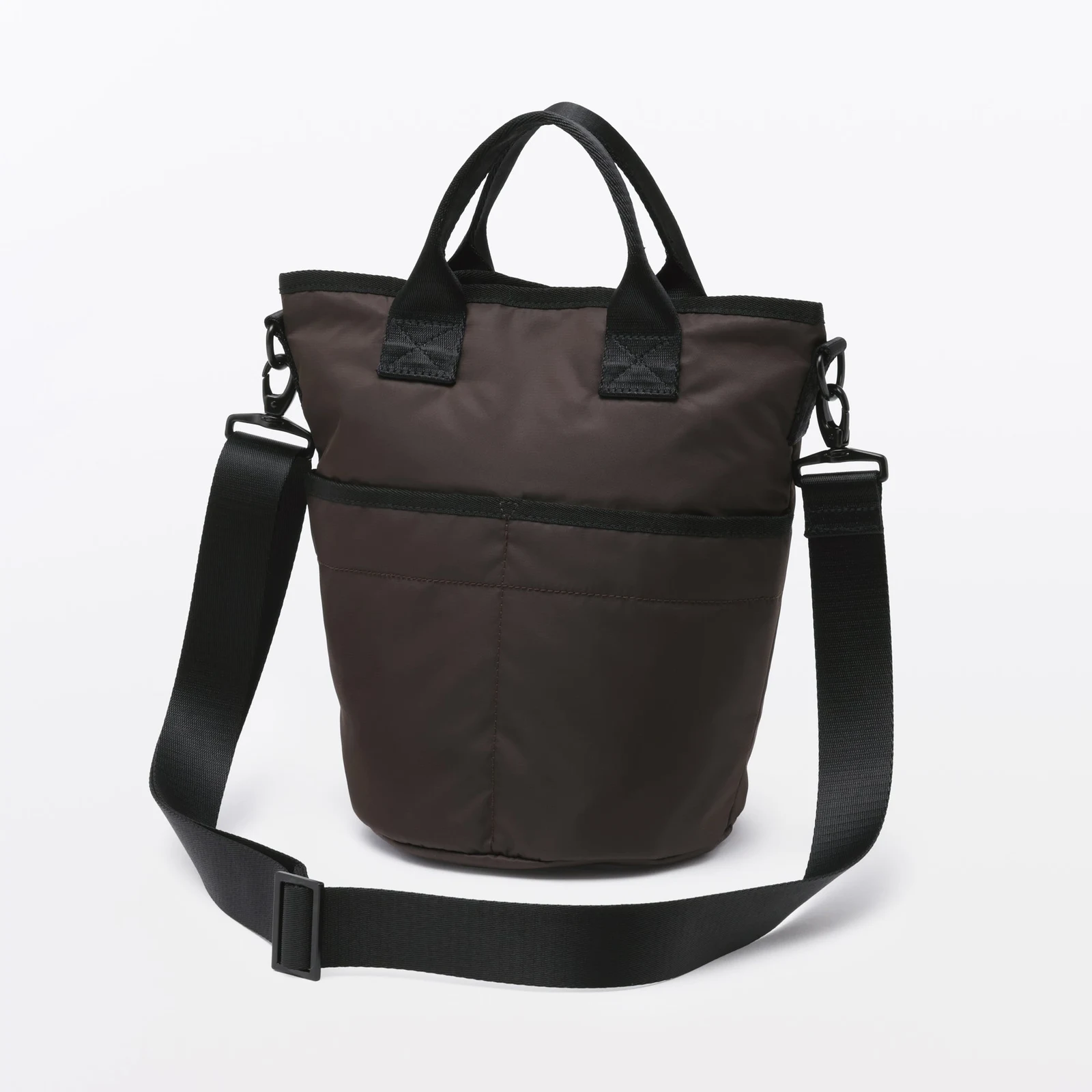 Labo Recycled Nylon Mini Bucket Bag by MUJI.