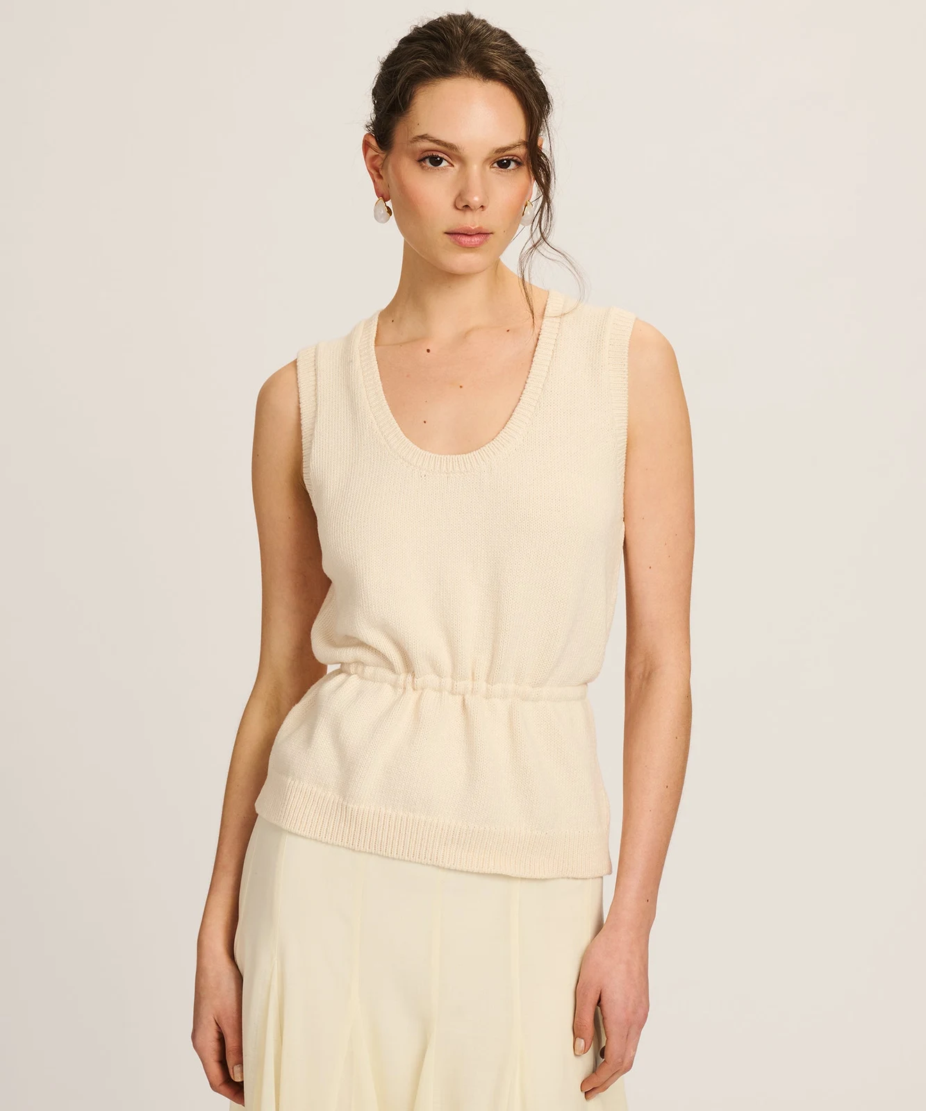 Cotton Belted Tank by NAADAM.