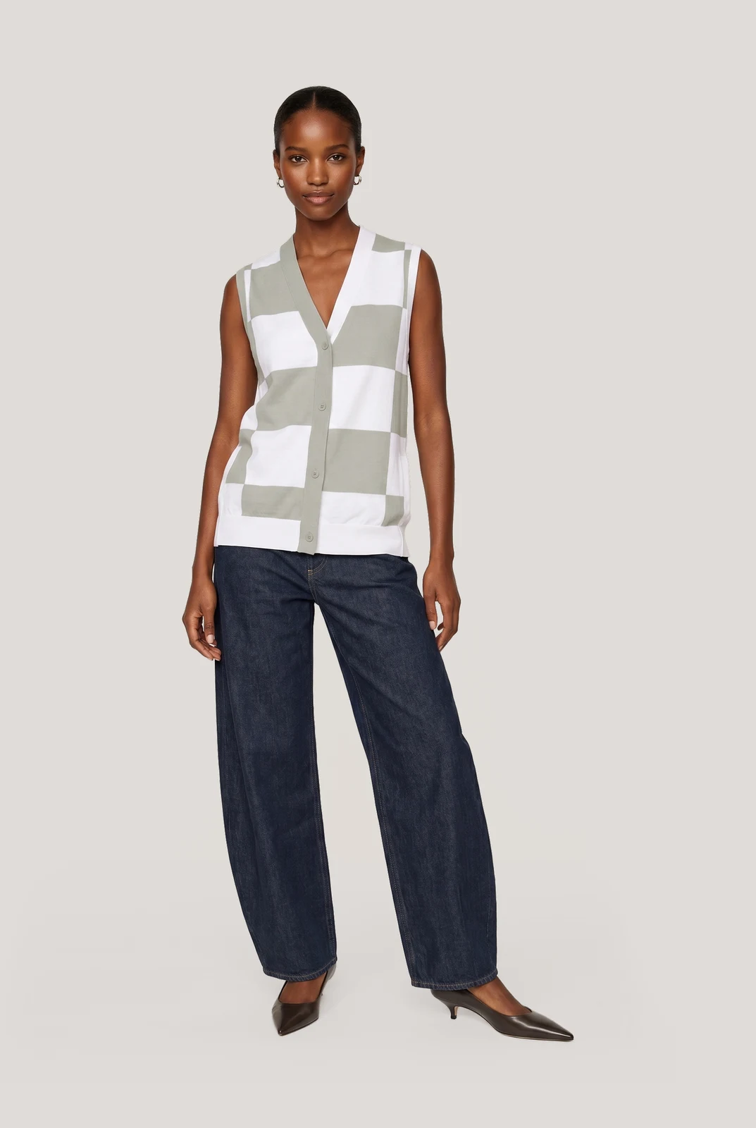 Cotton Cashmere Sleeveless Cardigan by Naadam.