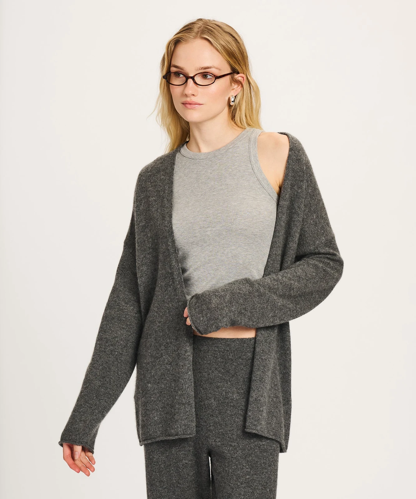 Lightweight Cashmere Open Front Cardigan by NAADAM.