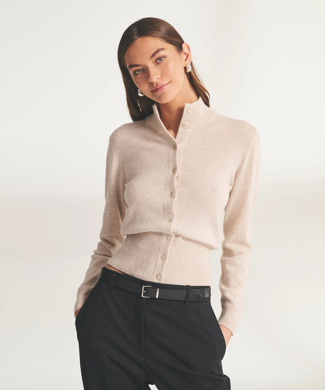 Signature Cashmere Cinched Waist Cardigan by Naadam.