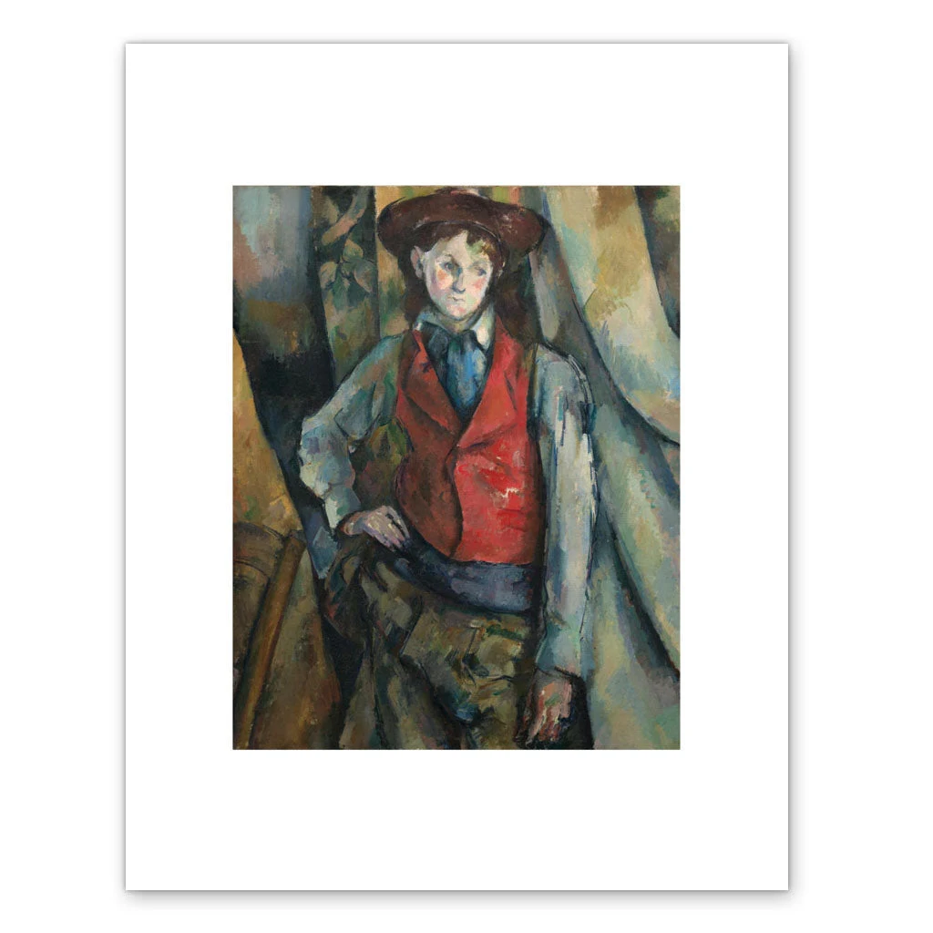 Paul Cézanne, Boy in a Red Waistcoat, 11 × 14" Print by National Gallery of Art Shop.